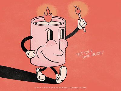 Set Your Own Mood design dribbble invite illustration