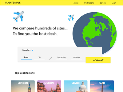 Travel Booking Website airplane booking design illustration travel ui ux website