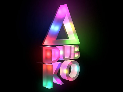 rave-thirty c4d logo type volumetric