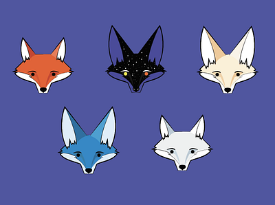 Fox Heads adobe illustration adobe illustrator adobe illustrator cc adobe ilustrator fox fox illustration fox logo foxes illustraion illustration art illustrations illustrator