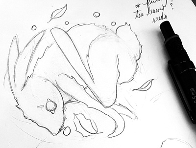 Crazy Rabbit Runs Ideating design illustration illustration art illustrations illustrator logo pencil drawing pencil sketch rabbit rabbit illustration rabbit logo rabbits wip work in progress