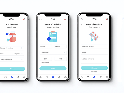 PillApp app app design application design logo medicine app pill pills ui ui ux ui ux design ui design ui ux uidesign uiux ux ux ui ux design uxdesign uxui