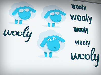 Wooly logo animal followers lamb logo sheep simple social media ui ux wordmark