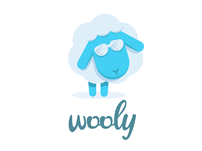 Wooly Logo Done animal flat followers lamb logo sheep simple social media typography ui ux wordmark