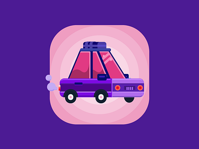 Car App Icon app car design flat game illustration ios logo mark mobile ui ux