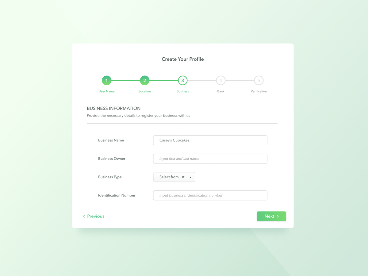 Progress Indicator on Forms by Jenny Tran 💫 on Dribbble