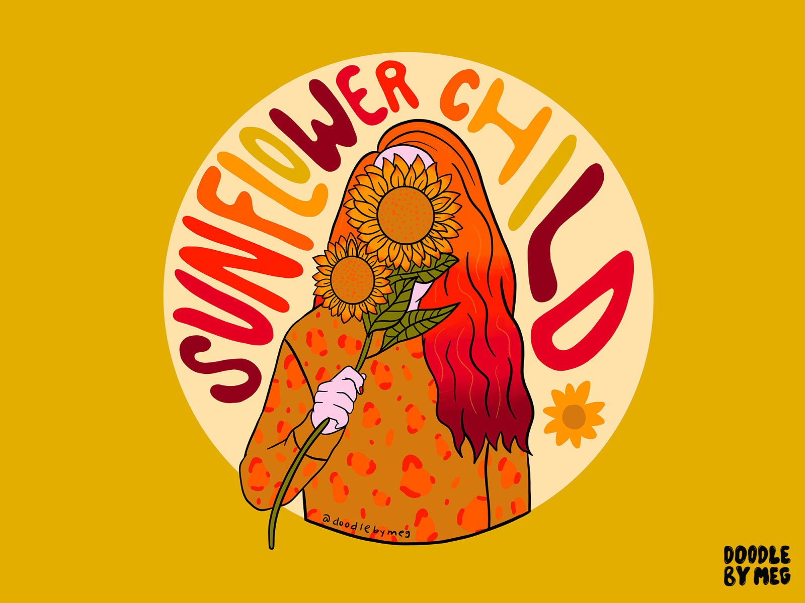Sunflower Child by Doodle By Meg on Dribbble