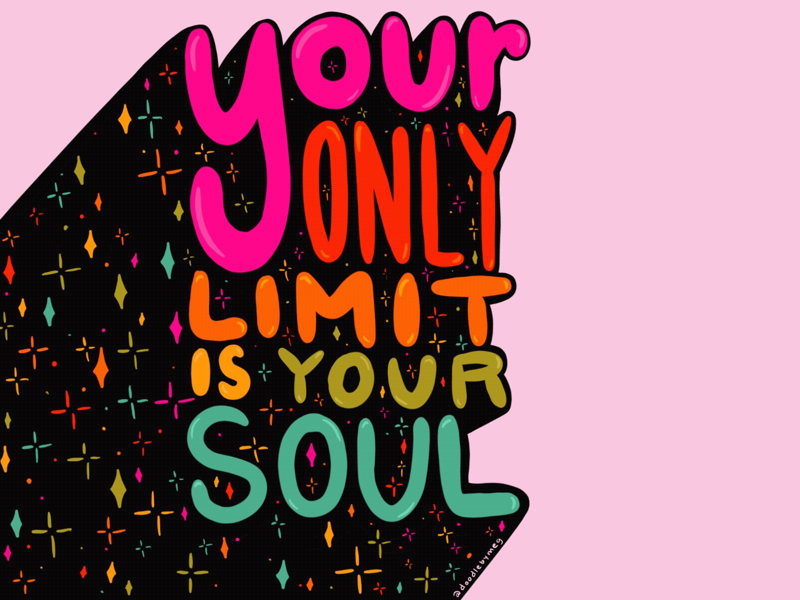 Your Soul Gif design drawing gif gif animated gif animation illustration lettering procreate procreate 5 procreate art quote retro typography vintage