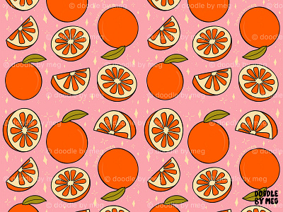 Oranges Print design drawing fabric fabric design fabric pattern fruit illustration orange oranges pattern pattern art pattern design print print design retro textile textile design textile print vintage