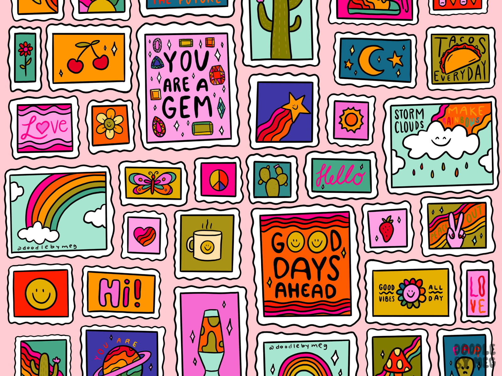 Stamp Print by Doodle By Meg on Dribbble