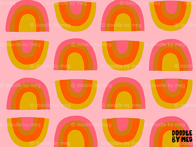 Vintage Rainbow Print design drawing illustration mid century mid century modern pattern pattern art pattern design patterns print design rainbow retro surface design surface pattern surface pattern design vintage