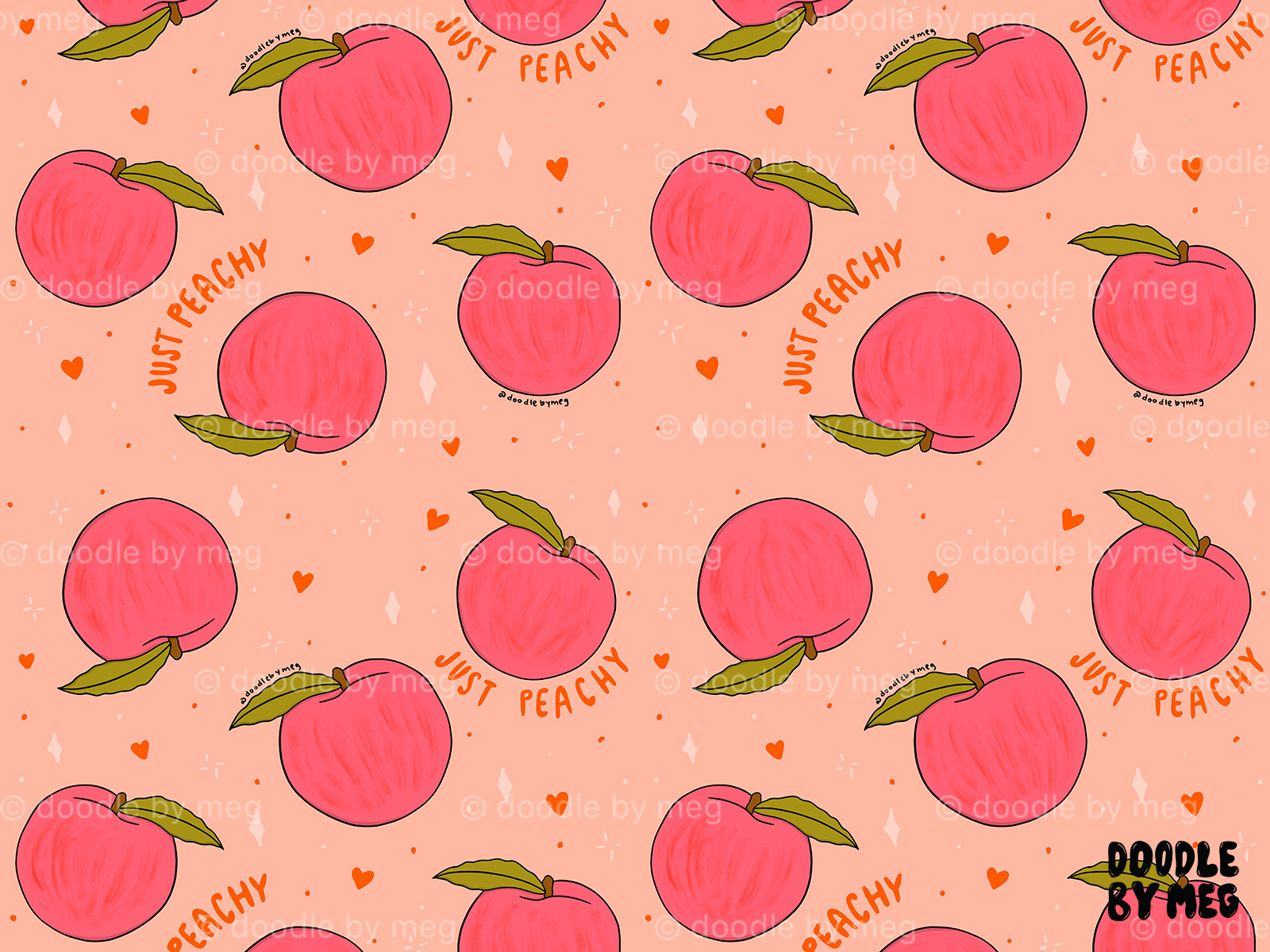 Peach Print by Doodle By Meg on Dribbble