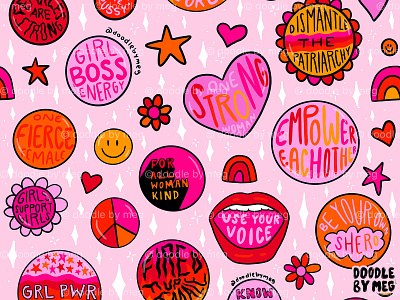 Feminist Buttons Print