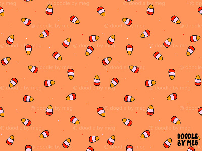 Candy Corn Print autumn candy corn design drawing fall halloween illustration orange pattern pattern art pattern design patterns print design procreate pumpkin surface pattern surface pattern design