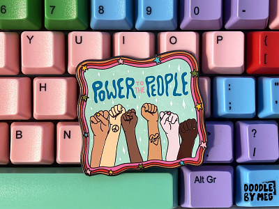 Power to the People Enamel Pin