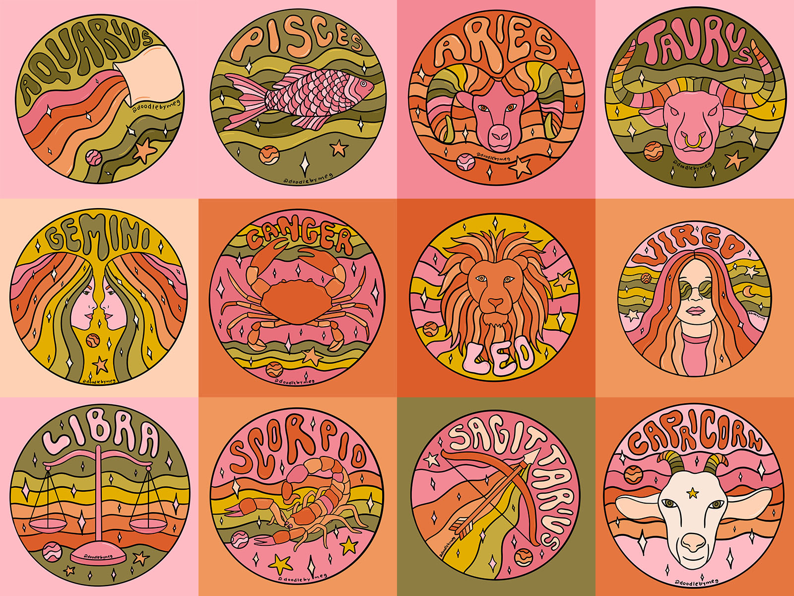 2020 Zodiac by Doodle By Meg on Dribbble