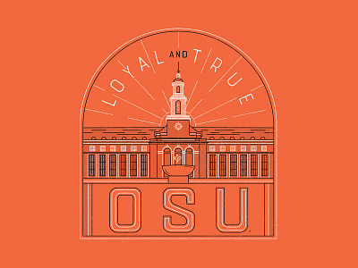 OSU Shirt of the Month: October 2020 adobe illustrator architecture design drawing illustration illustrator oklahoma orange osu typography vector