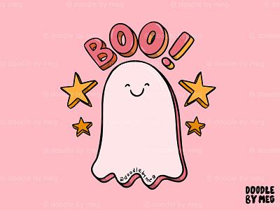 Cute Boo boo cute design drawing ghost ghost graphics ghosts halloween halloween design illustration kawaii lettering pink procreate quote t shirt typography