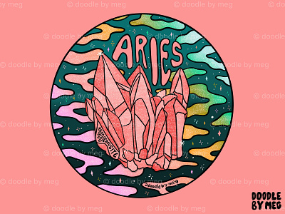 Aries Crystal aries astrology crystal crystals design drawing horoscope horoscope signs horoscopes illustration lettering procreate typography vintage zodiac zodiac sign