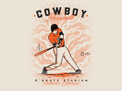 OSU Shirt of the Month: June 2021 baseball baseball bat college design drawing illustration illustrator illustrator cc illustrator design lettering ncaa oklahoma osu procreate typography vintage