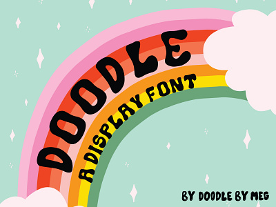 Doodle Font 60s 70s design display font font procreate typeface typography vintage