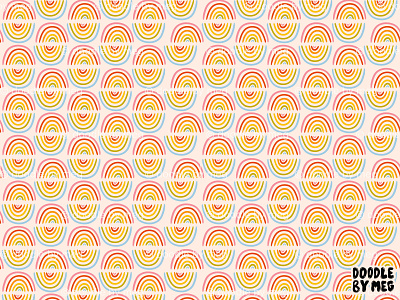 Doodle Rainbow Print