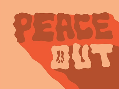 Peace Out 60s 70s design drawing font bundle font design illustration lettering orange peace peace sign quote retro type type art typography vector vintage