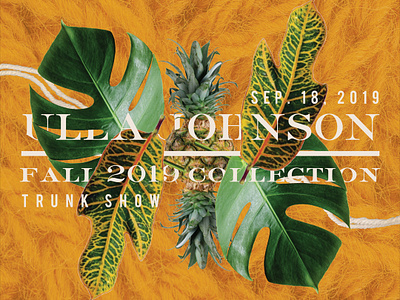 Ulla Johnson Trunk Show Invitation botanical botanical invitation branding collage design fashion interaction interactive invitation macrame typography ulla johnson vector weaving