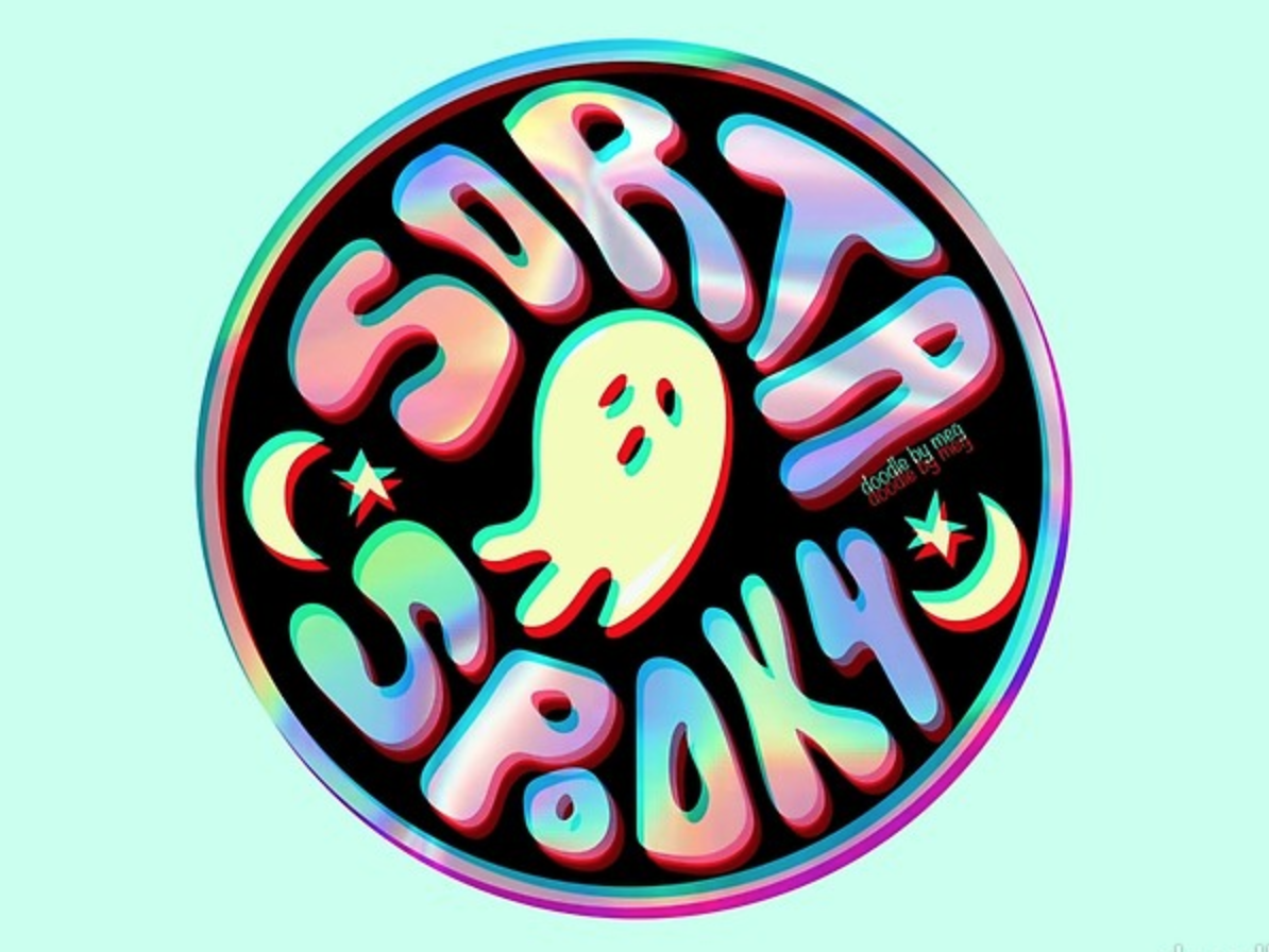 Sticker holo. Стикер Spooky. Стикер эм. Spooky Sticker jpeg. Spooky Sticker PNG.