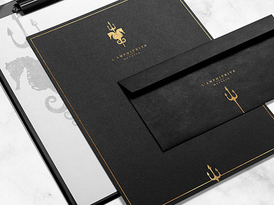 L'Amphitrite (Morocco) brand branding concept design logo mockup resort stationery