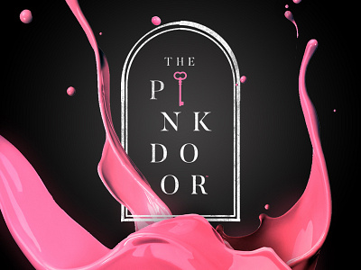 The Pink Door™ brand branding cosmetics design esthetician logo typography