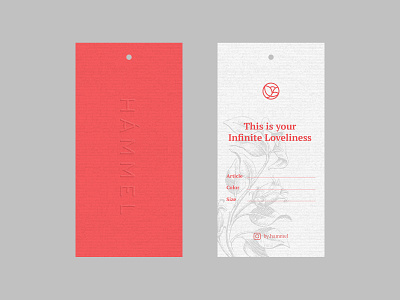 Hámmel Hang Tag Design brand identity branding branding design collateral design hangtag