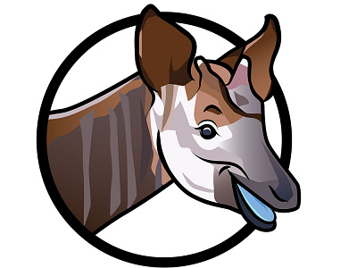 Okapi Logo animal branding cartoon illustrator logo okapi vector