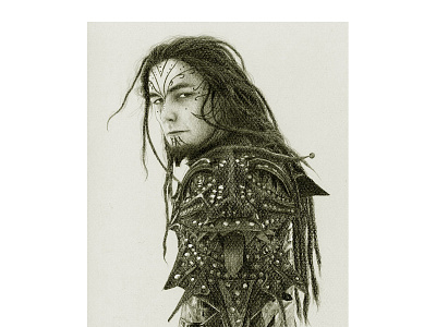Dragon Armor costume pencil portrait portrait illustration