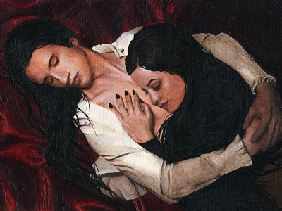 Velvetdreams goth painting portrait romantic