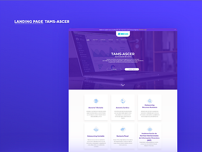 Landing page TAMS-ASCER uidesign website