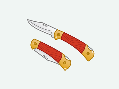 Pocket Knife icon illustration knives pocket knife sharp
