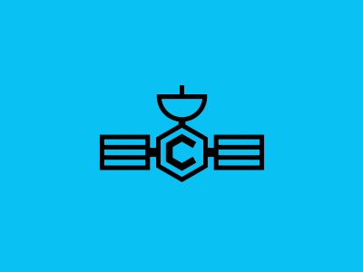 Connective communications connective icon logo satellite symbol