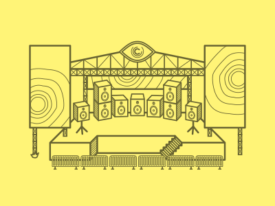 Concert Stage concert festival illustration stage