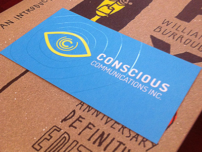 Conscious Business Card business card conscious eye identity logo spot uv
