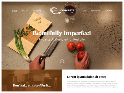 True Concrete Homepage WIP homepage photography typography web design website