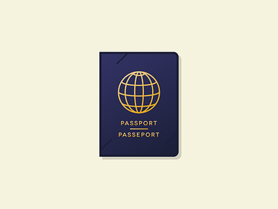 Passport icon illustration kevin haag passport travel