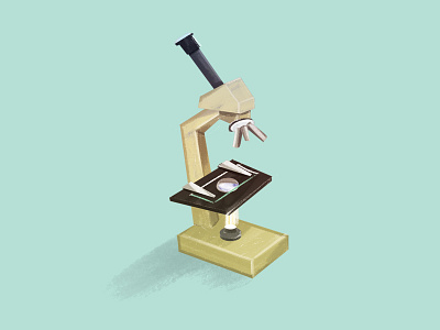 Microscope! Science! Yeah! digital painting illustration kevin haag microscope science