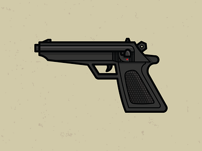 Goldeneye PP7 007 goldeneye gun illustration james bond kevin haag n64 nintendo 64 pistol pp7