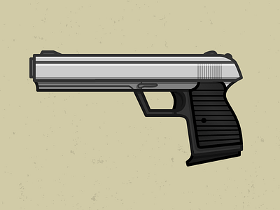 Goldeneye DD44 Dostovei 007 goldeneye gun illustration james bond kevin haag n64 nintendo pistol