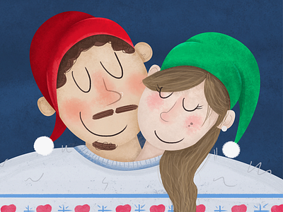 Christmas Card christmas festive holidays illustration sweater