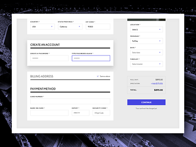 Registration Checkout Form