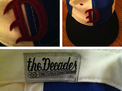The Decades Hat Co x Ebbets decades design ebbets field flannels logo tag the decade hat co