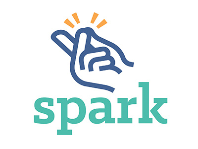 Spark2 design education kids logo slabserif snap