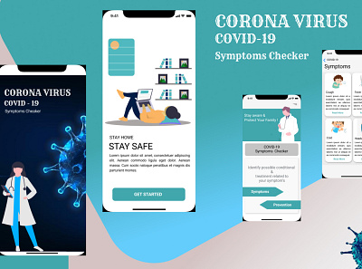 Covid-19 app corona virus covid 19 design illustration ui